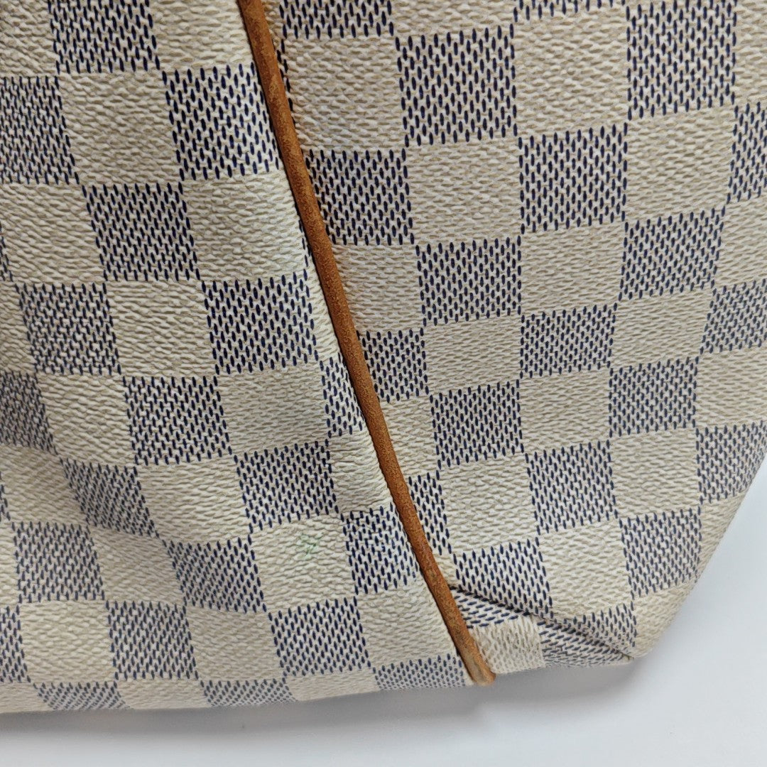 TOTALLY MM Damier Azur Coated Canvas White