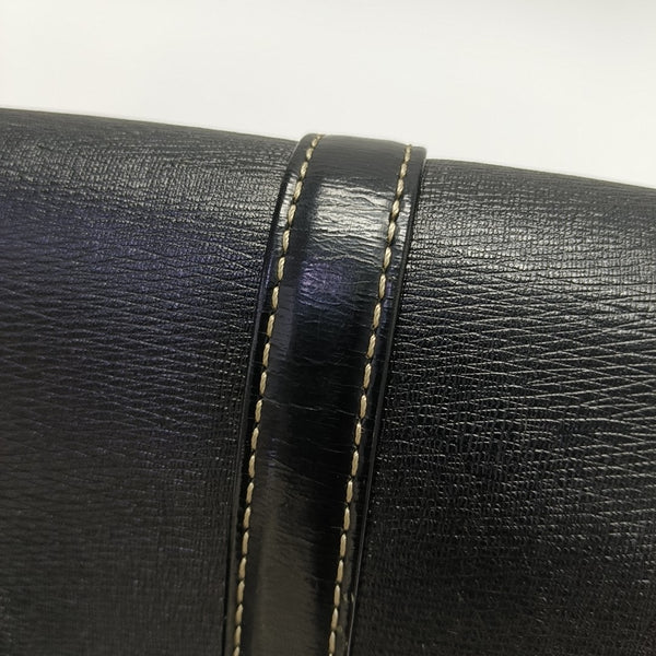 Calfskin Top Handle Bag Black
