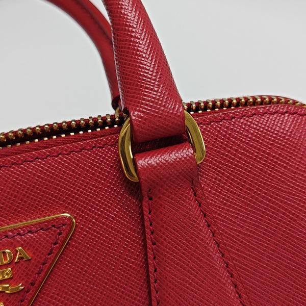 Promenade Small Saffiano Calfskin Red