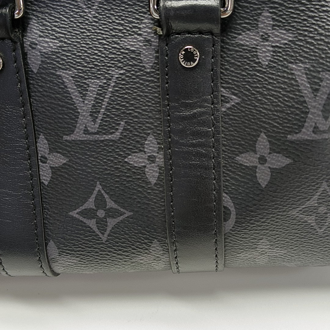 KEEPALL Mini Monogram Coated Canvas Black