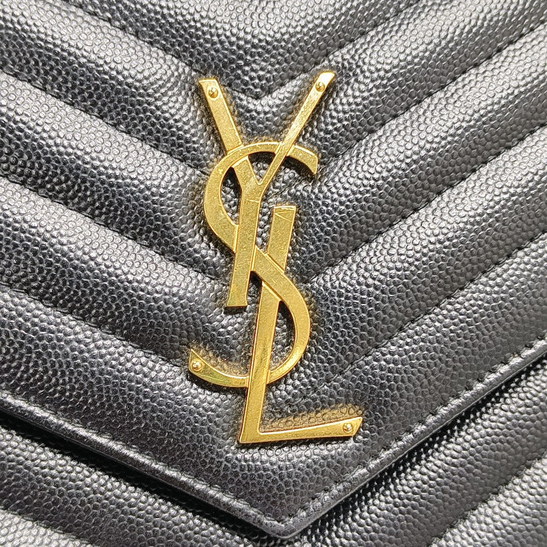 MONOGRAM Medium Chevron Calfskin Black