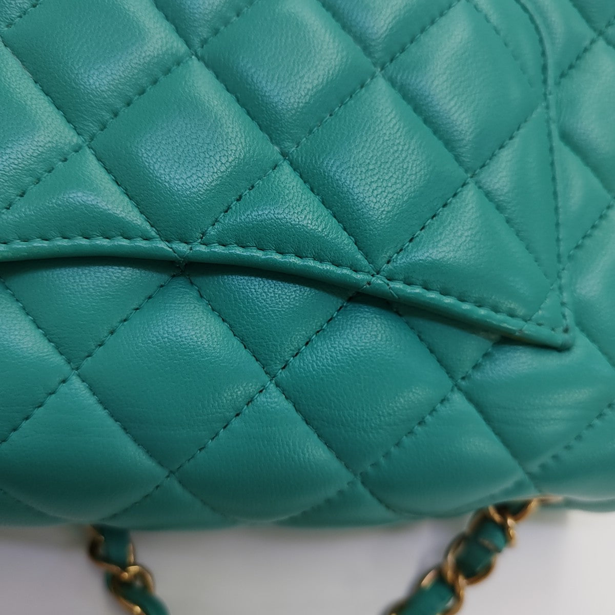 CLASSIC FLAP Mini Quilted Lambskin Green