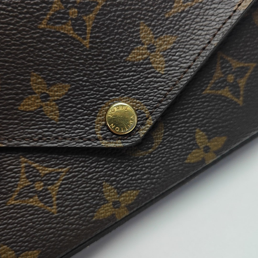FÉLICIE Monogram Coated Canvas Brown