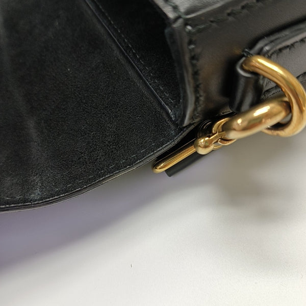Calfskin Top Handle Bag Black