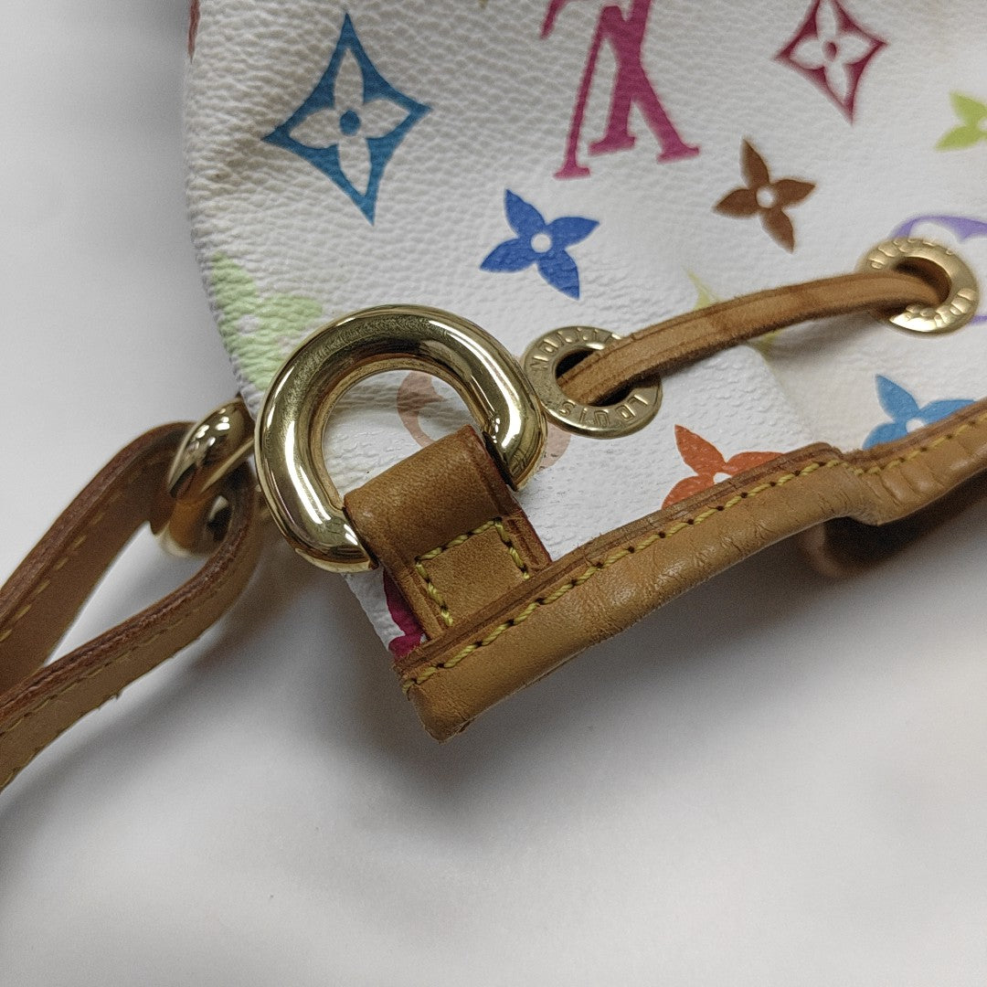 LV × TM NÉONOÉ MM Monogram Coated Canvas White