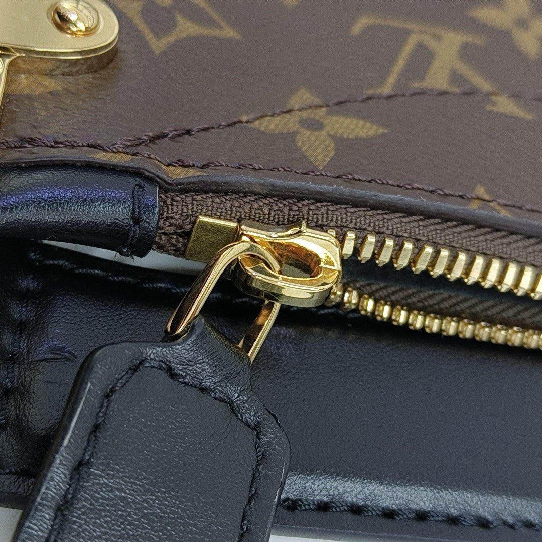 Lucky Trunk Monogram Coated Canvas Brown