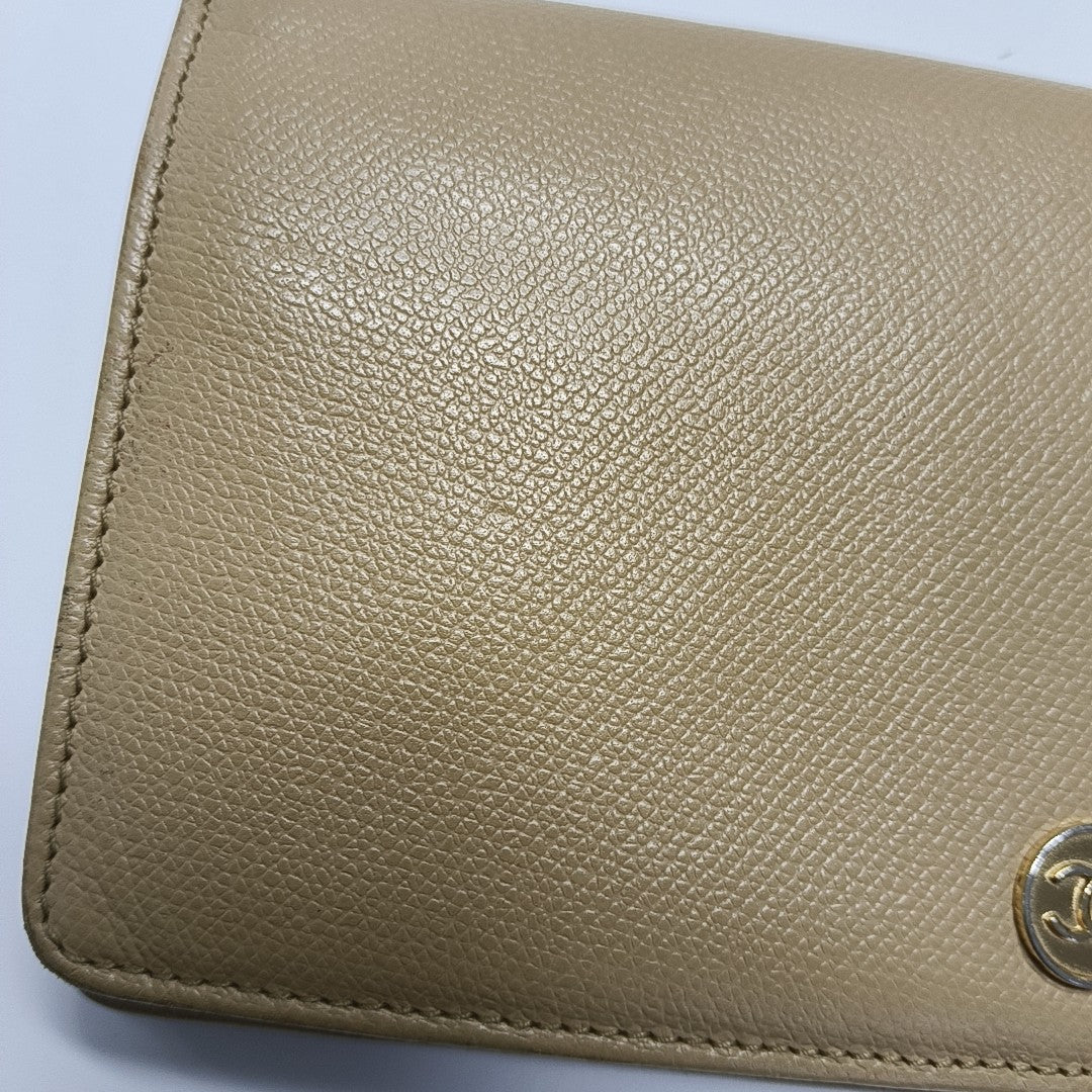 Grained Calfskin Wallet Yellow