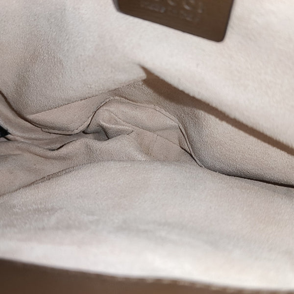 Horsebit 1955 Medium Monogram Coated Canvas Beige