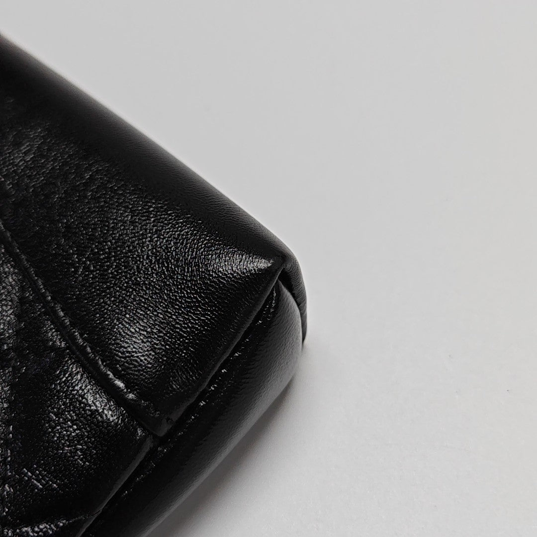 CHANEL 31 Quilted Waxed Cafskin Black