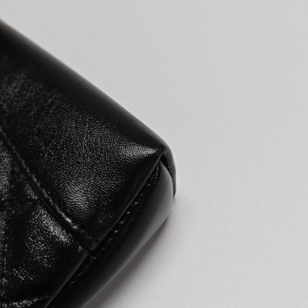 CHANEL 31 Quilted Waxed Cafskin Black