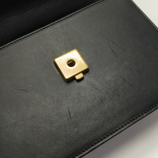 Calfskin Shoulder Bag Black