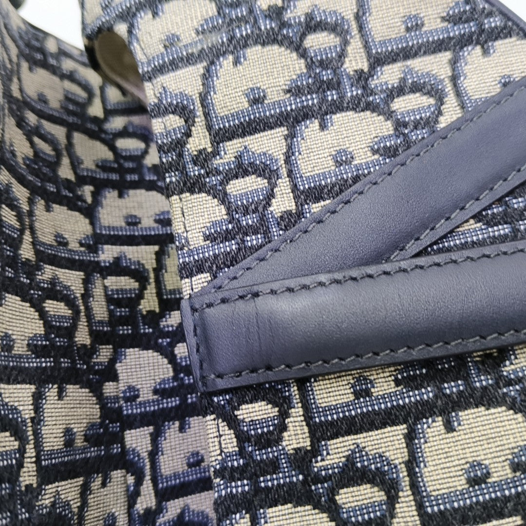 Saddle Mini Oblique Canvas Blue