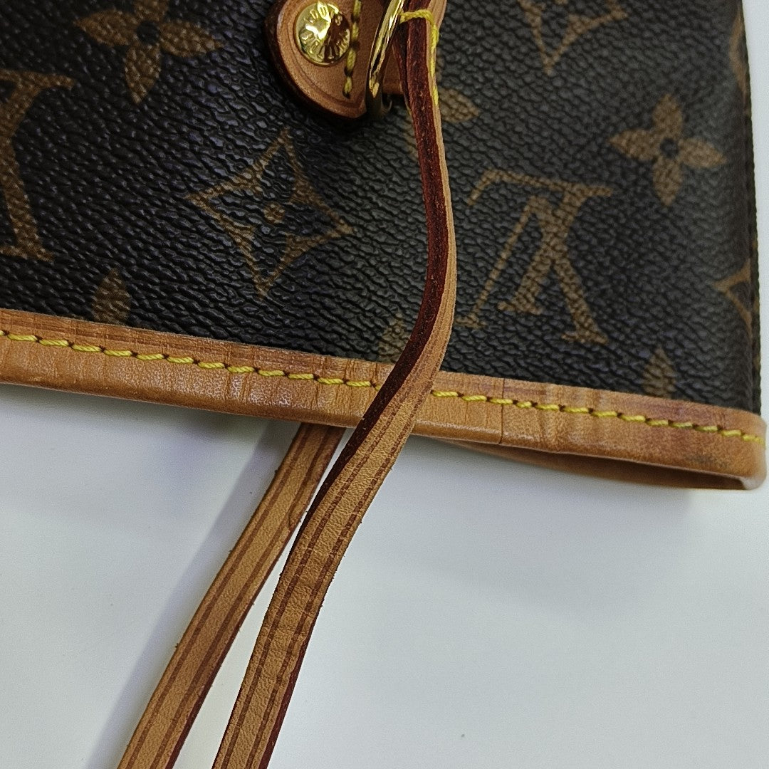NEVERFULL MM Monogram Coated Canvas Brown