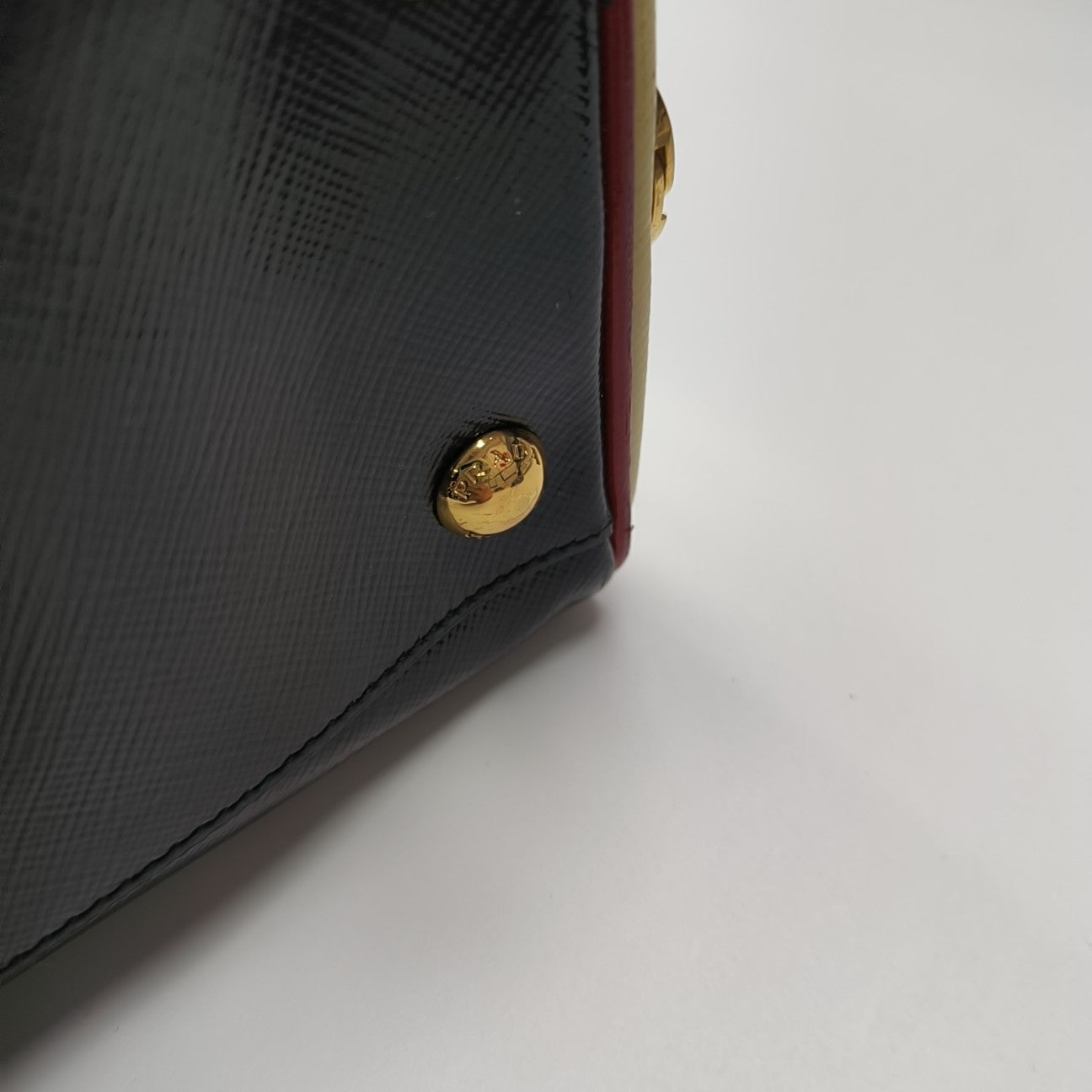Saffiano Calfskin Top Handle Bag Black