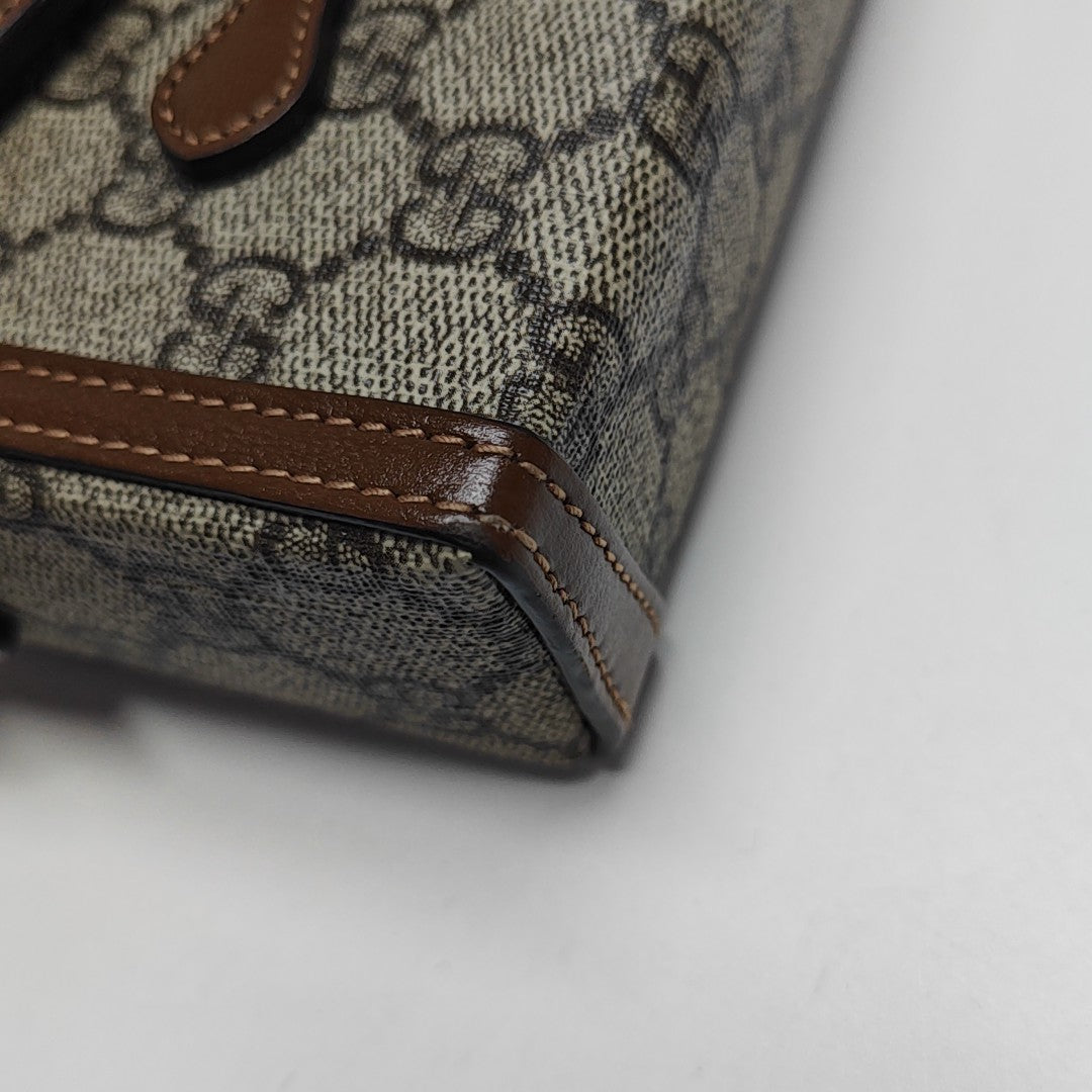 Horsebit 1955 Mini Monogram Coated Canvas Beige
