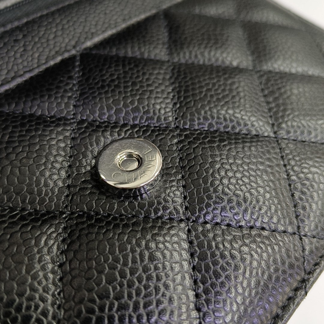 WOC Quilted Grained Calfskin Black