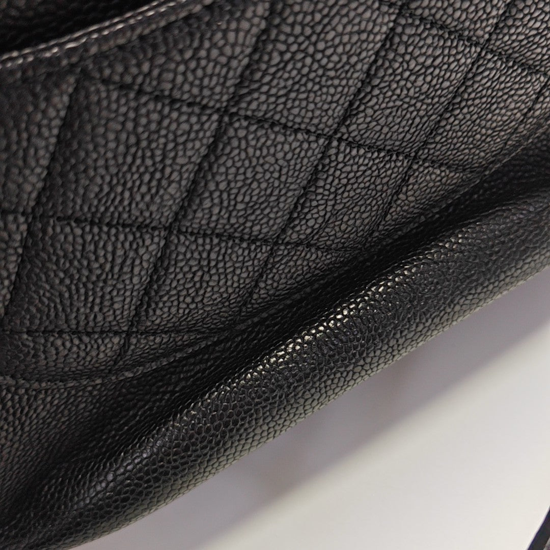 Quilted Grained Calfskin Black