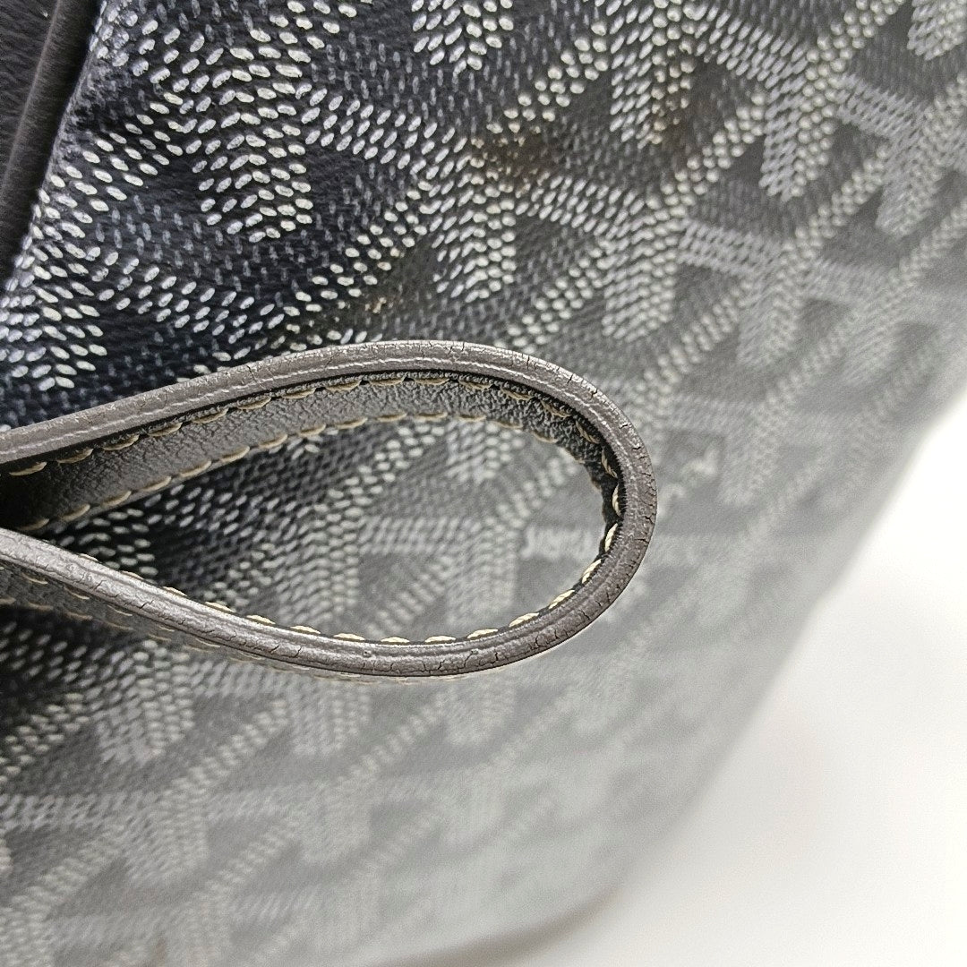 Authenticated pre-owned  Petit Flot Coated Canvas Grey - Bucket Bag at Looply