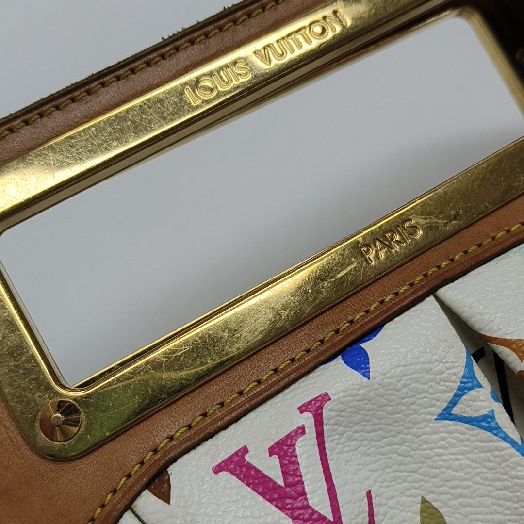 JUDY PM Monogram Coated Canvas White