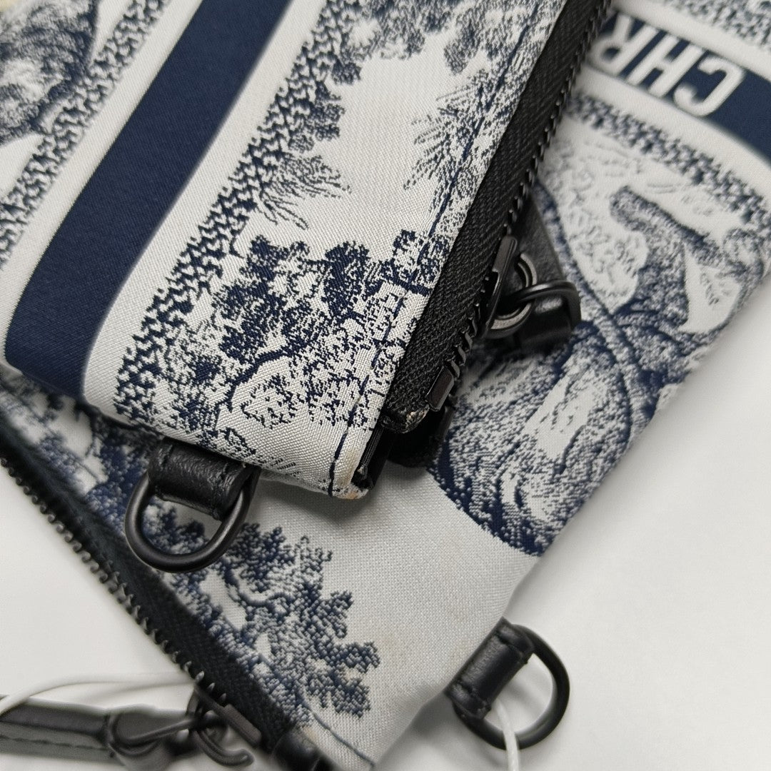 Diortravel Large Fabric Blue