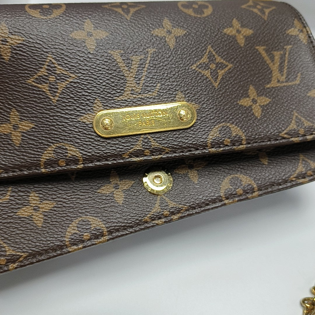Lily Monogram Coated Canvas Brown