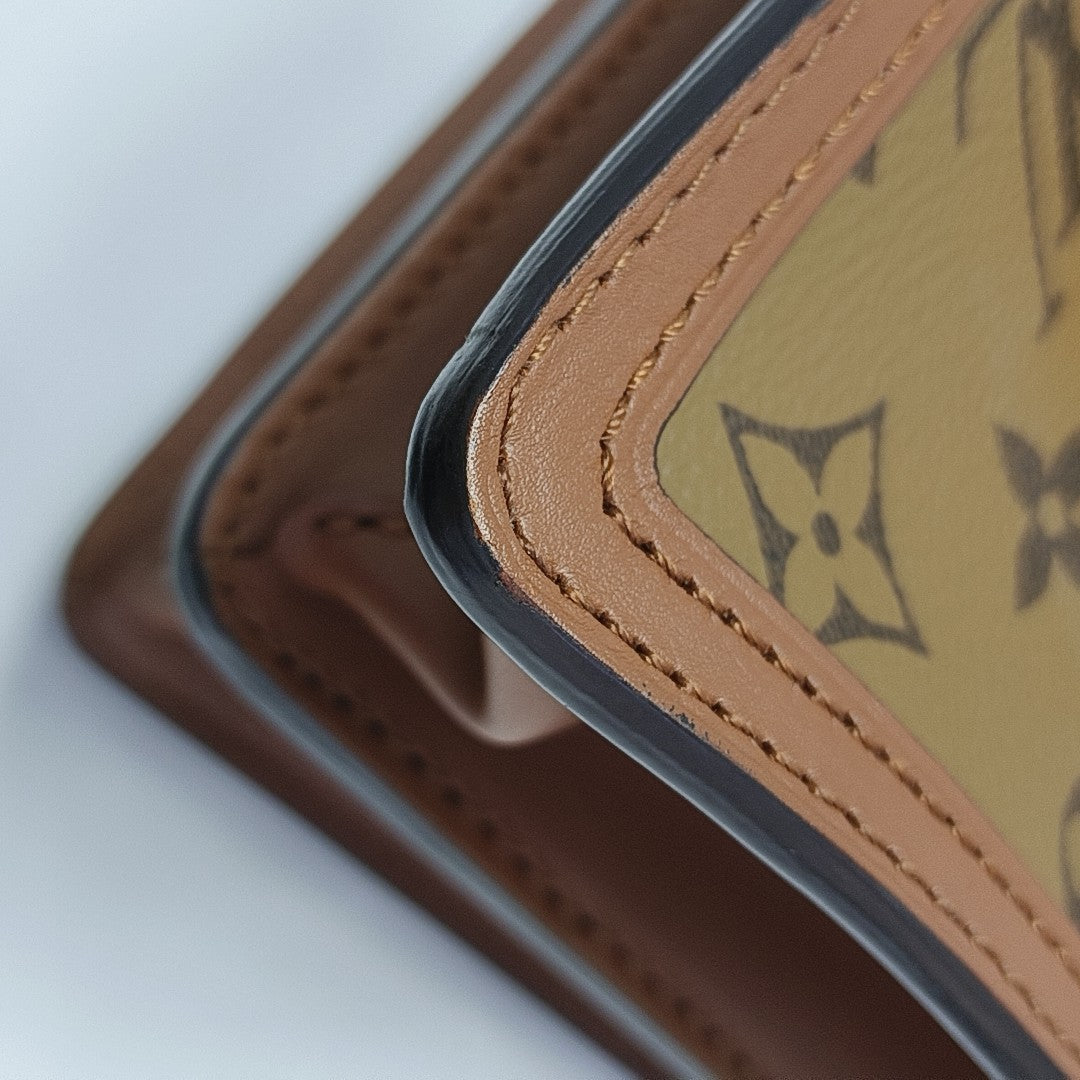 DAUPHINE Mini Monogram Coated Canvas Brown