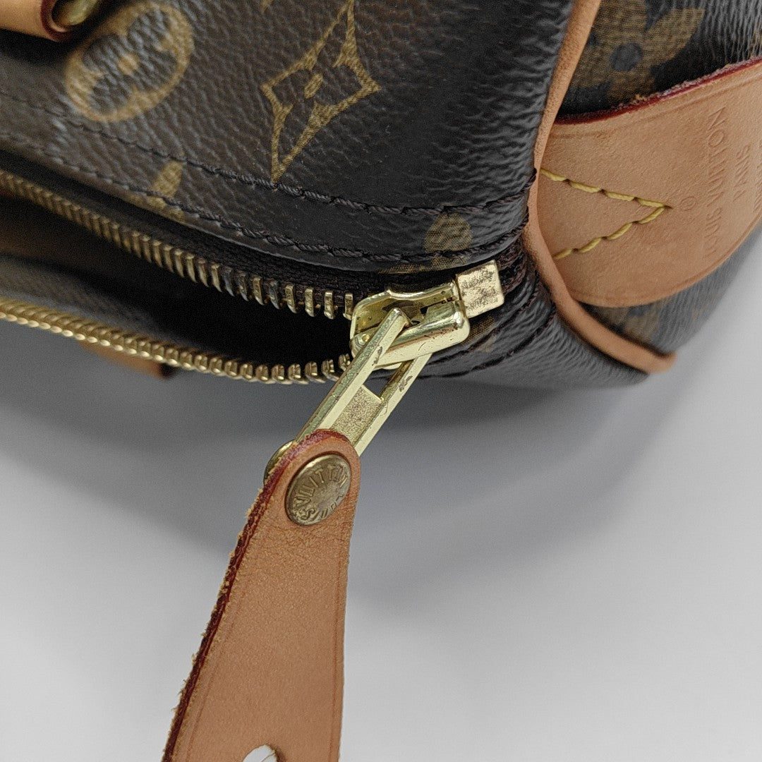 SPEEDY 30 Monogram Coated Canvas Brown