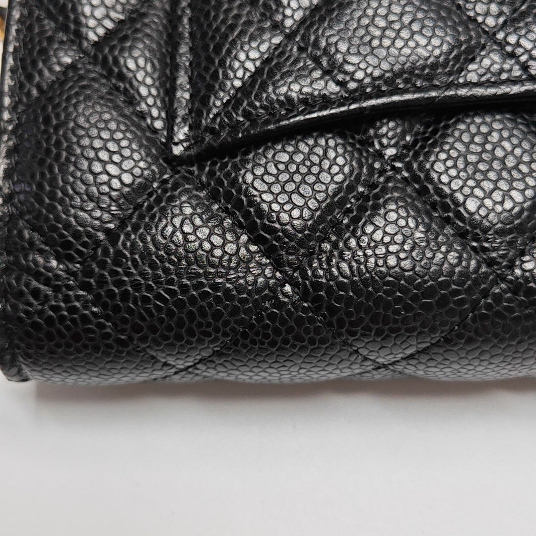 WOC Quilted Grained Calfskin Black