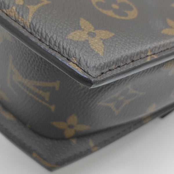 Monogram Coated Canvas Shoulder Bag Super Mini Brown