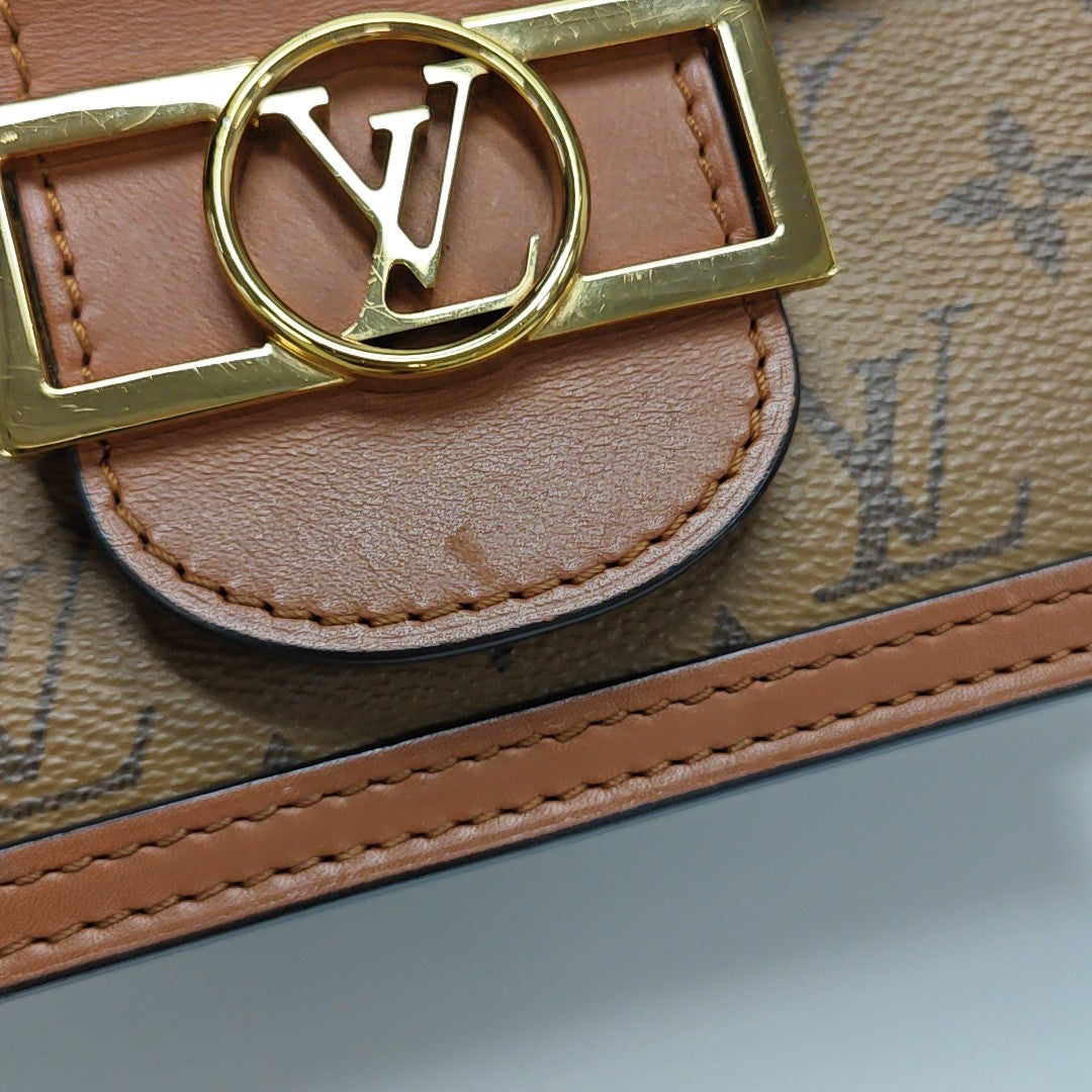 DAUPHINE Mini Monogram Coated Canvas Brown