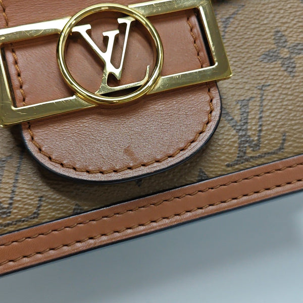 DAUPHINE Mini Monogram Coated Canvas Brown