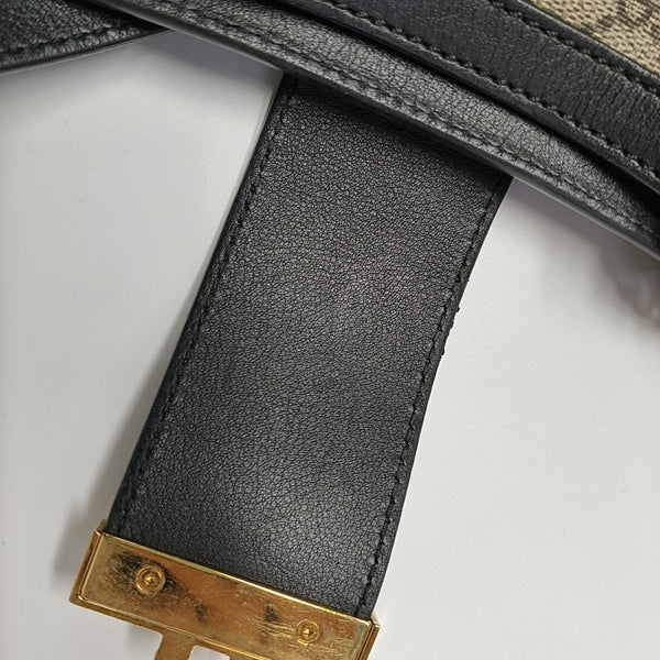 Padlock Small Monogram Coated Canvas Beige