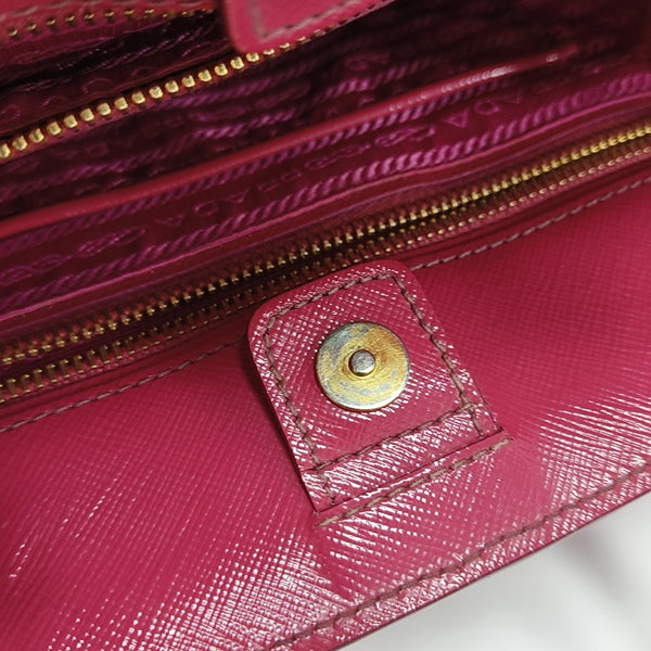 Saffiano Calfskin Top Handle Bag Red