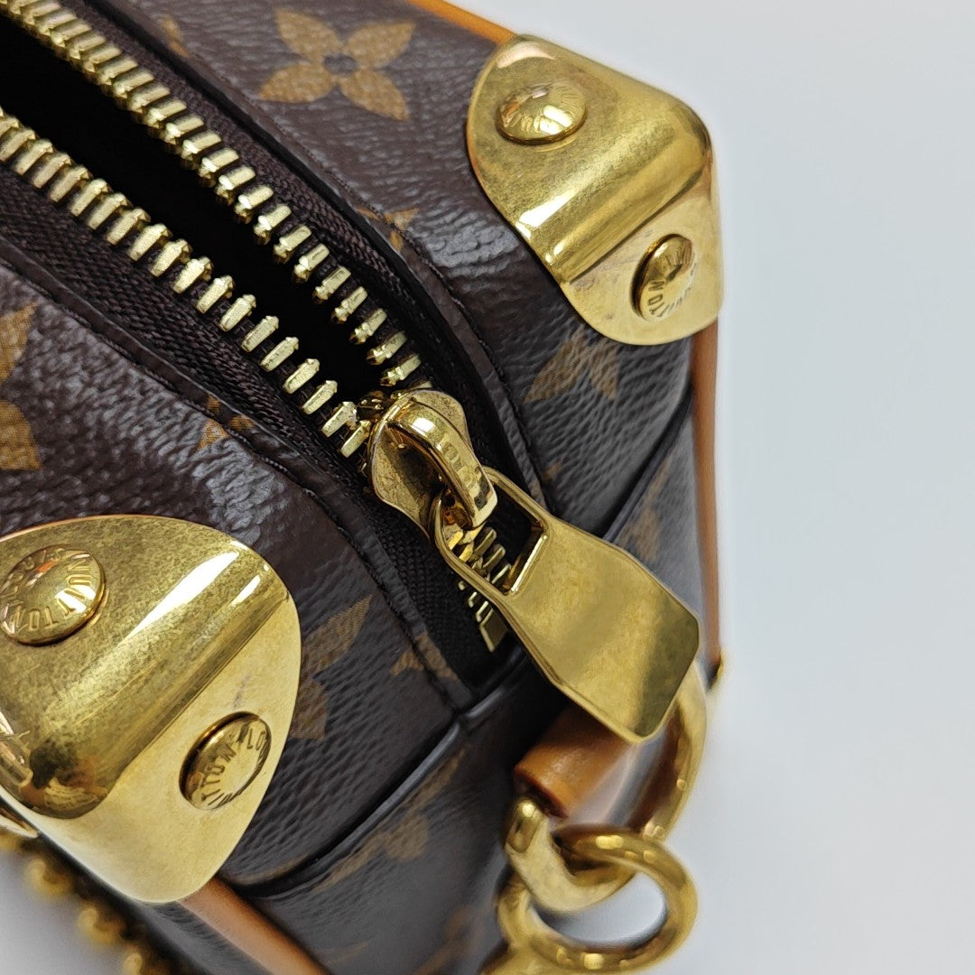 SOFT TRUNK Mini Monogram Coated Canvas Brown