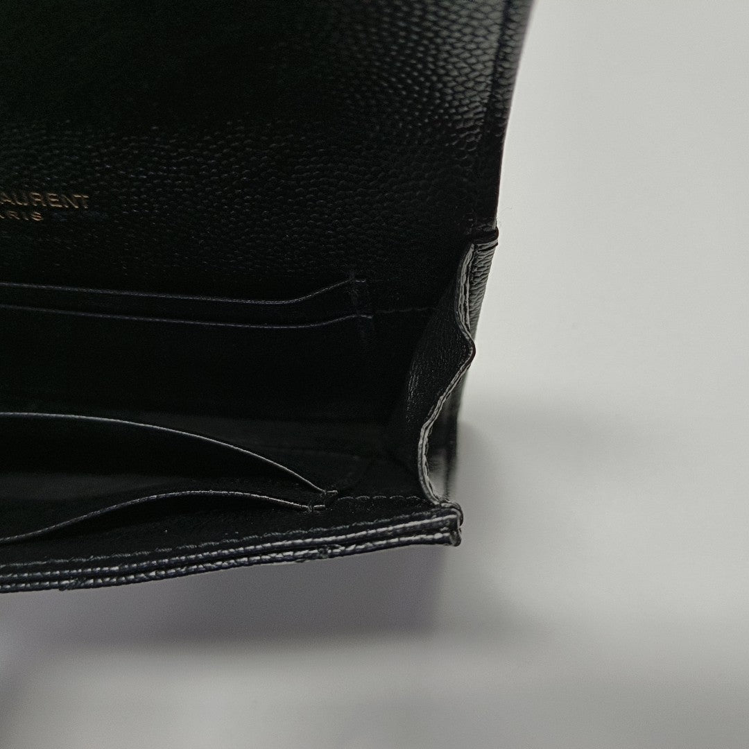 MONOGRAM Small Chevron Calfskin Black Wallet