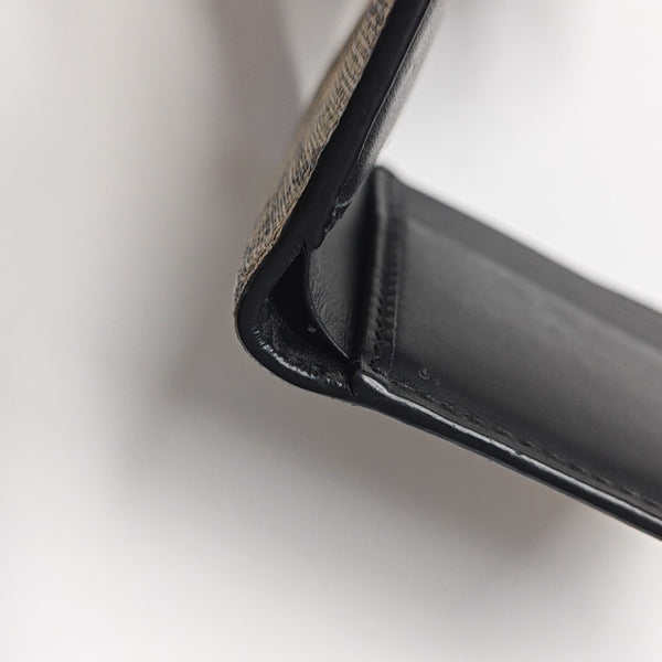 GG Supreme Monogram Coated Canvas Brown Card Holder