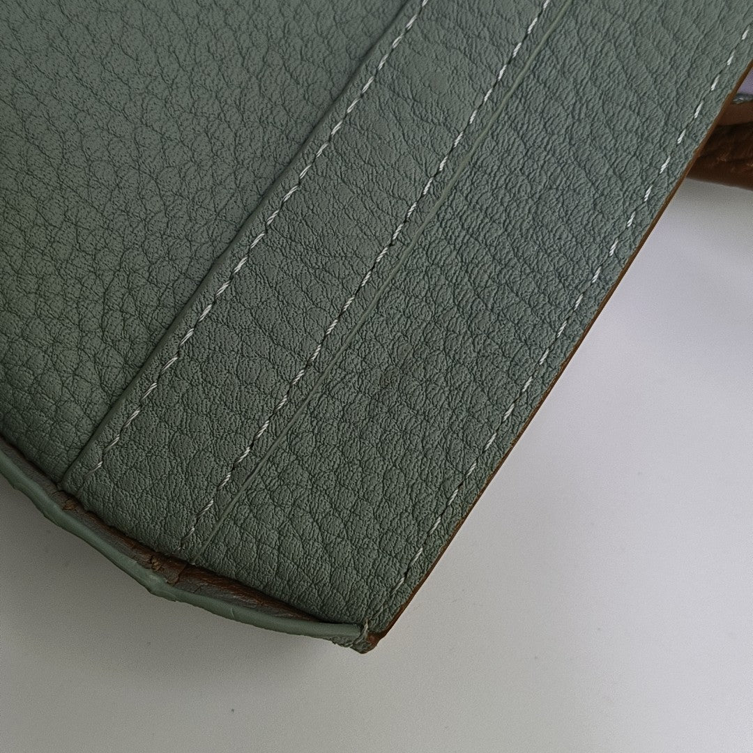 Leather Tote Bag Green