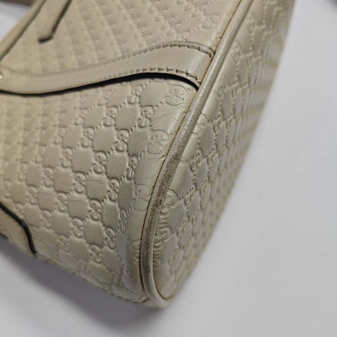 Microguccissima Monogram Calfskin Beige