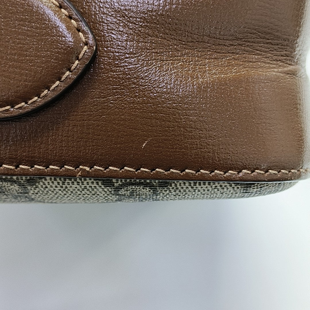 Horsebit 1955 Small Coated Canvas Beige