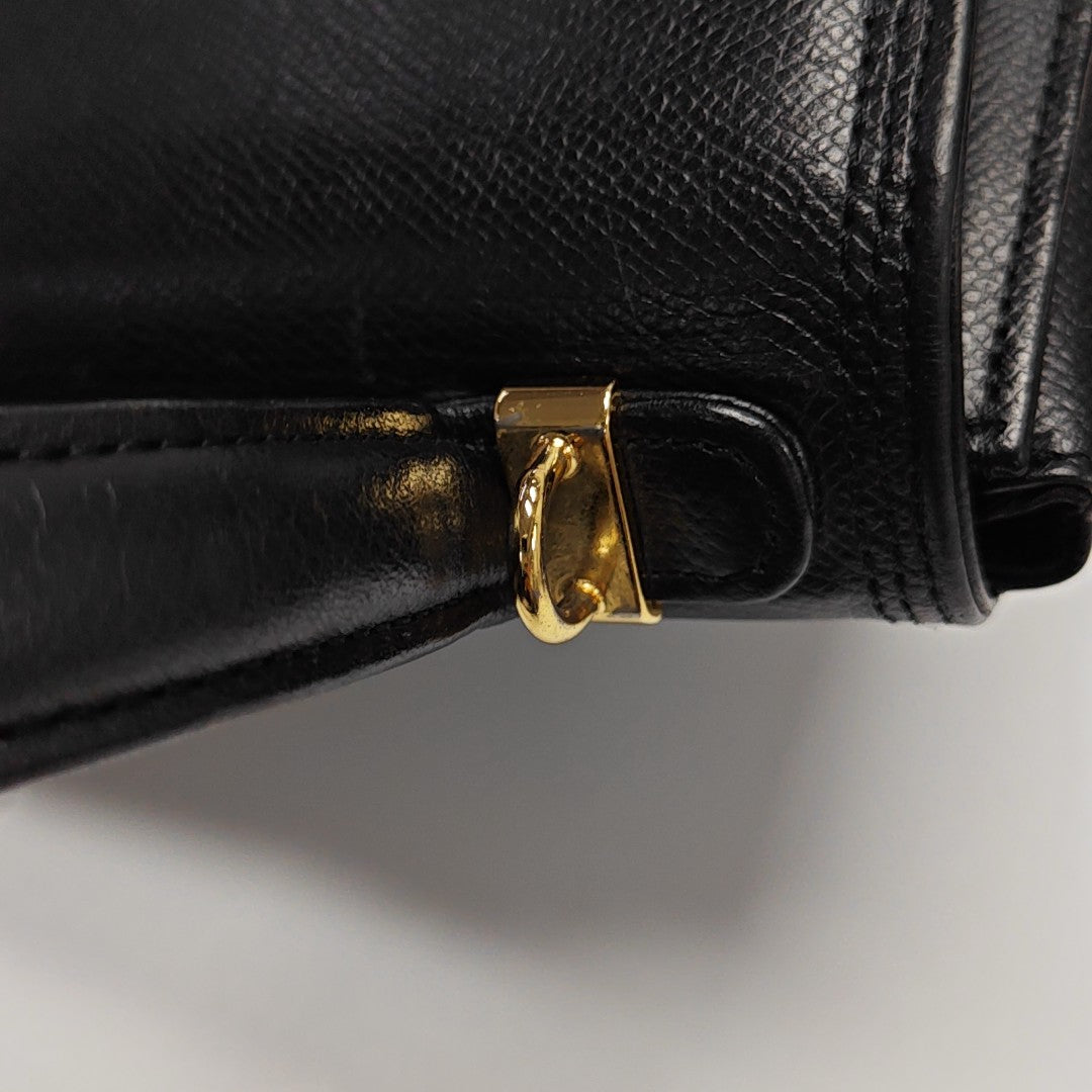 Calfskin Shoulder Bag Black