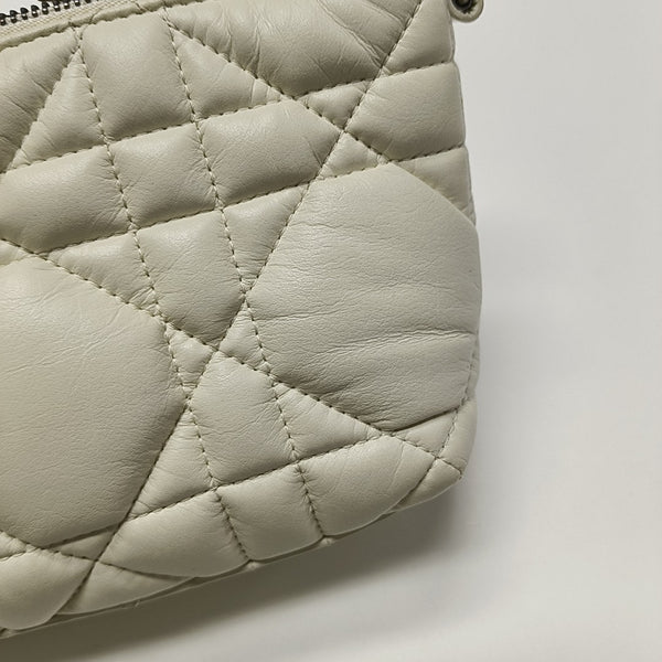 Diortravel Nomad Small Cannage Calfskin White