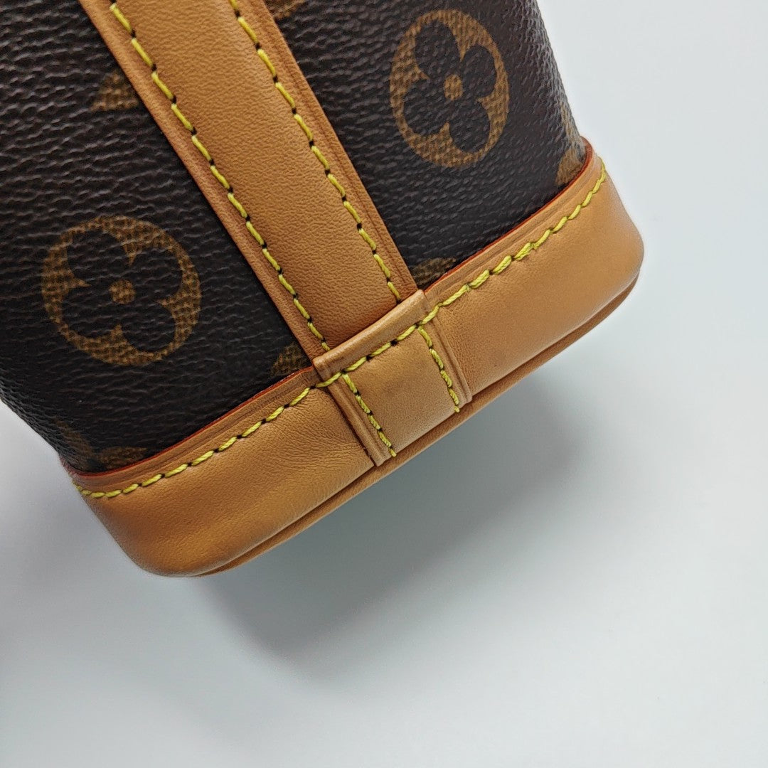 NOÉ Nano Monogram Coated Canvas Brown