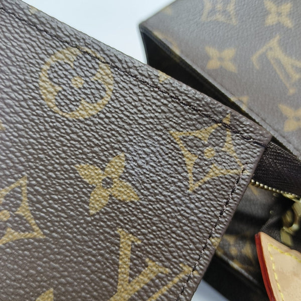 TRIO Monogram Coated Canvas Brown