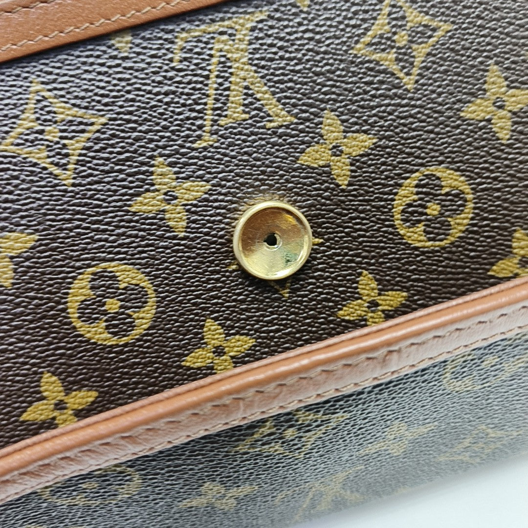 DAME Monogram Coated Canvas Brown
