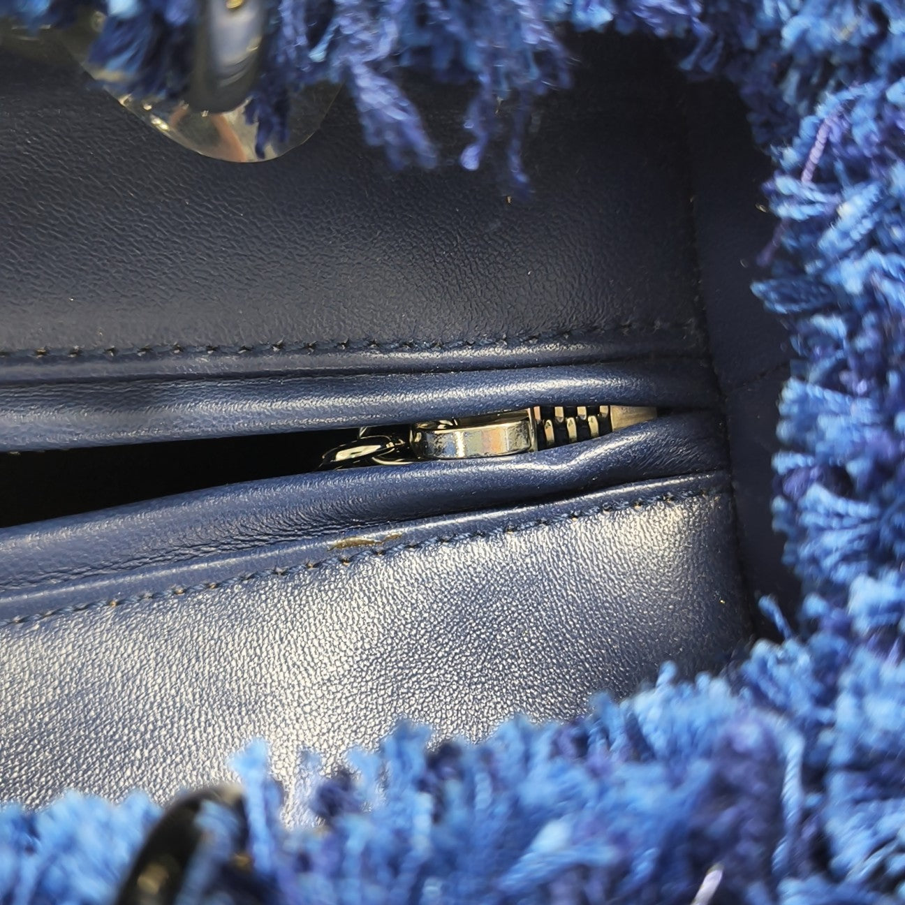 Lady Dior Medium Fabric Blue