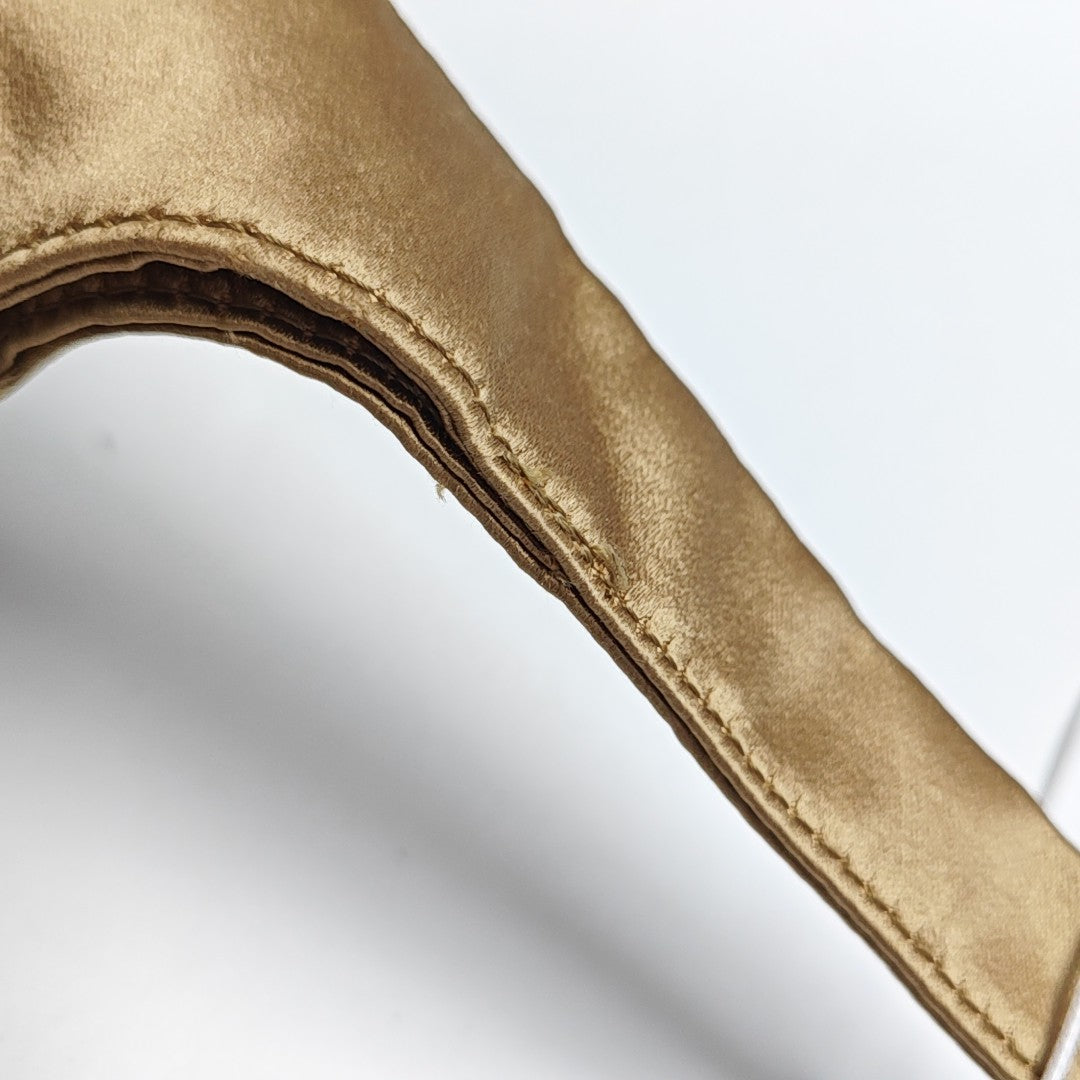 Fabric Top Handle Bag Beige
