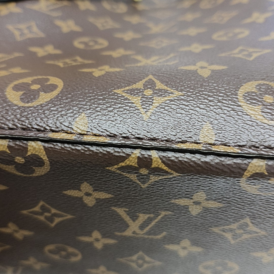 NÉONOÉ MM Monogram Coated Canvas Brown