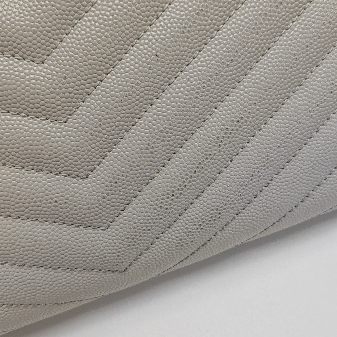 MONOGRAM WOC Chevron Calfskin White