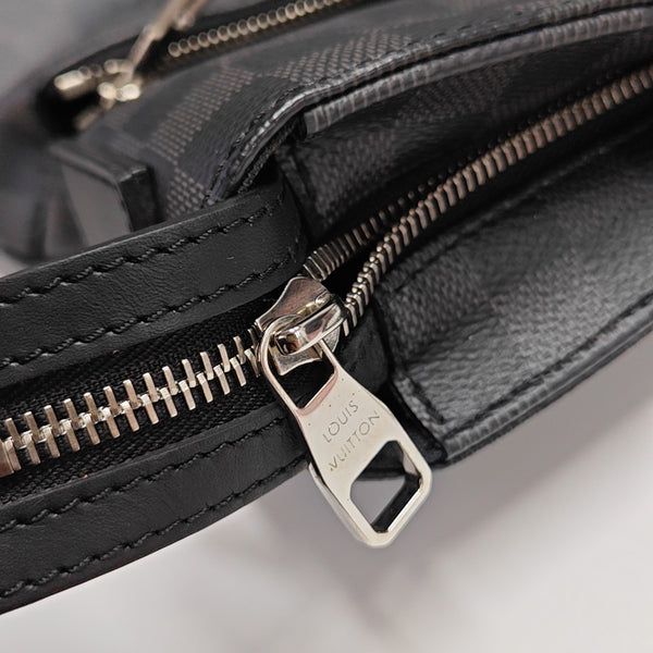 7 DAYS A WEEK Damier Graphite Coated Canvas Gray