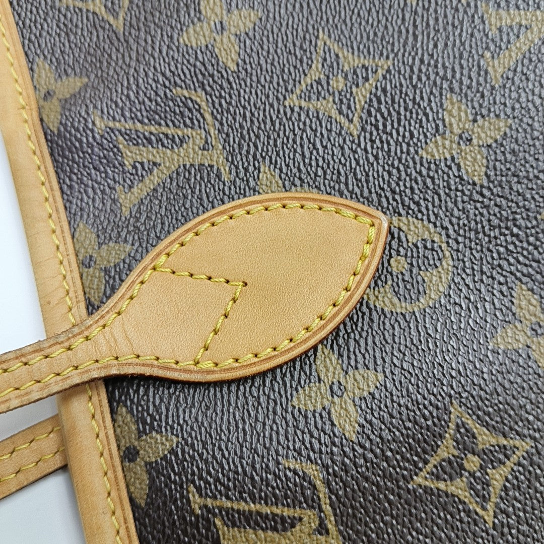 NEVERFULL MM Monogram Coated Canvas Brown